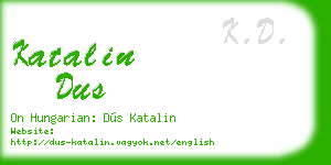 katalin dus business card